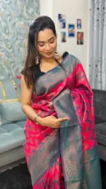 Kanchipuram Saree Chevron Zigzag Pattern IKC-008 - Image 4