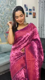Kanchipuram Saree Chevron Zigzag Pattern IKC-004 - Image 6