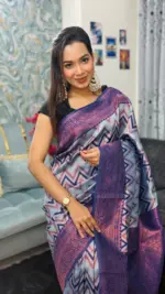 Kanchipuram Saree Chevron Zigzag Pattern IKC-003 - Image 6