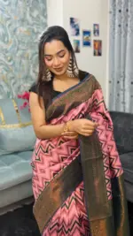 Kanchipuram Saree Chevron Zigzag Pattern IKC-005 - Image 6