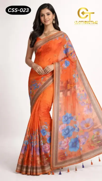 Chanderi Silk Saree CSS-023