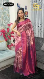 Kanchipuram Saree Chevron Zigzag Pattern IKC-002