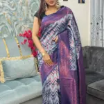 Kanchipuram Saree Chevron Zigzag Pattern IKC-003