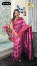 Kanchipuram Saree Chevron Zigzag Pattern IKC-004