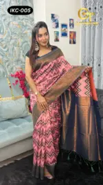 Kanchipuram Saree Chevron Zigzag Pattern IKC-005