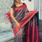Kanchipuram Saree Chevron Zigzag Pattern IKC-007