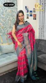 Kanchipuram Saree Chevron Zigzag Pattern IKC-008