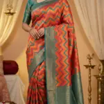 Kanchipuram Saree Zigzag Design IKS-006