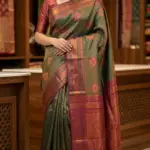 Kanchipuram Saree Diamond Buti Design IKS-106
